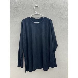 Eileen & Co Womens Sweater Plus Size 18W Black Long Sleeve Round Neck